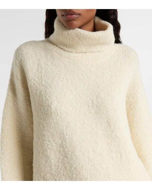 Totême  Natural Alpaca And Wool-Blend Turtleneck Sweater