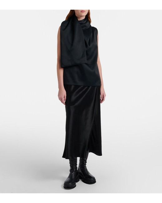 Khaite Black Fallon Leather Over-The-Knee Boots