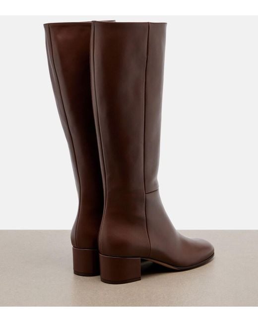 Gianvito Rossi Brown Joelle Leather Knee-High Boots