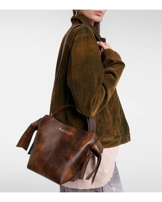 Acne Black Musubi Mini Leather Shoulder Bag