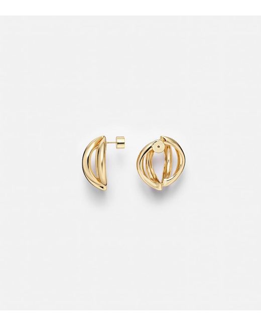 Jennifer Fisher White Abstract Line Small 10Kt-Plated Earrings