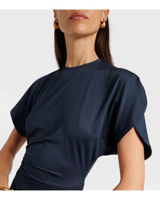 Robe midi Victoria Beckham en coloris Blue