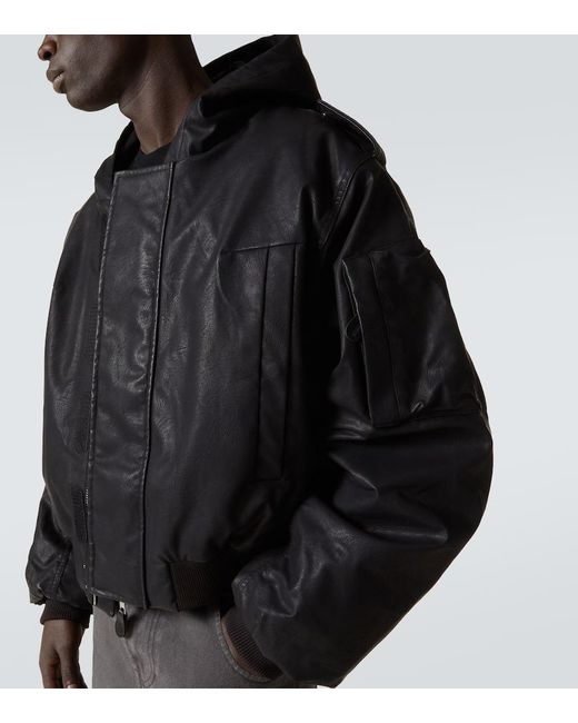 Entire studios Moto Bomber Jacket in Black for Men | Lyst