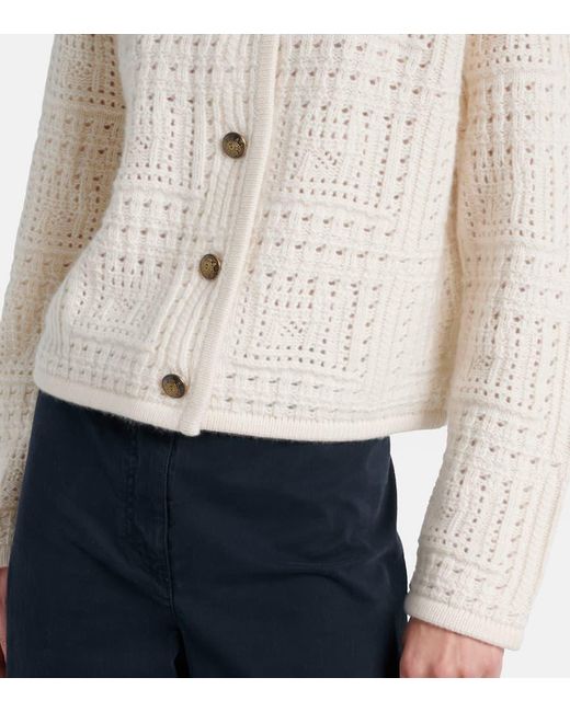 Cardigan Harry De Cachemir Calado Nili Lotan de color White