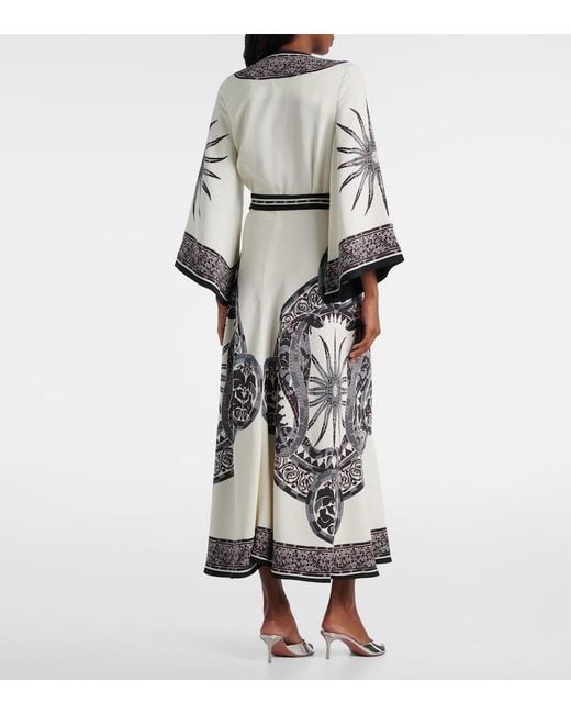 LaDoubleJ White Printed Wrap Dress