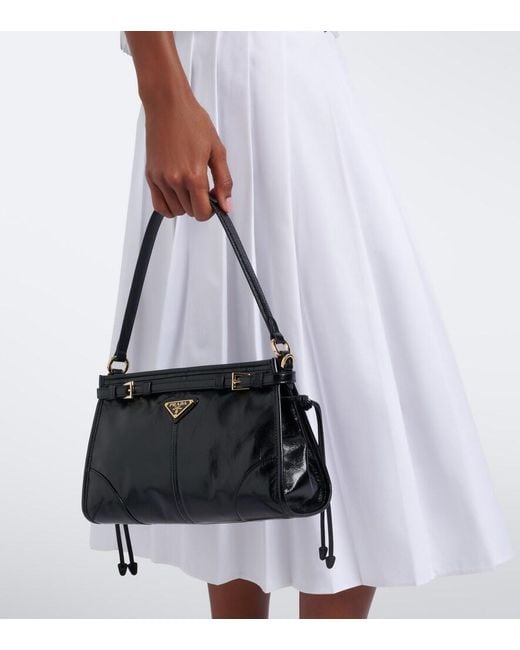 Prada Black Bonnie Small Leather Shoulder Bag