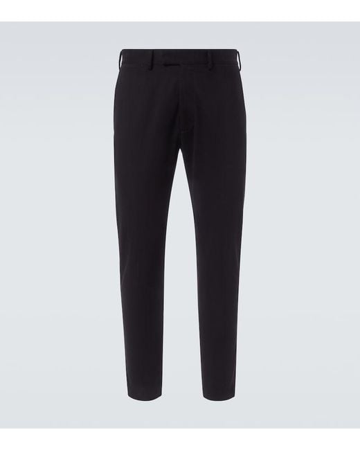 Tom Ford Blue Cotton Straight Pants for men
