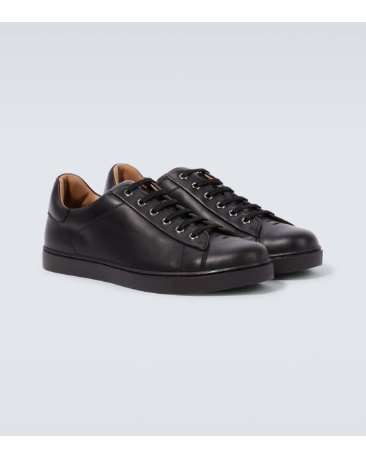 Gianvito Rossi Black Leather Low-top Sneakers for men