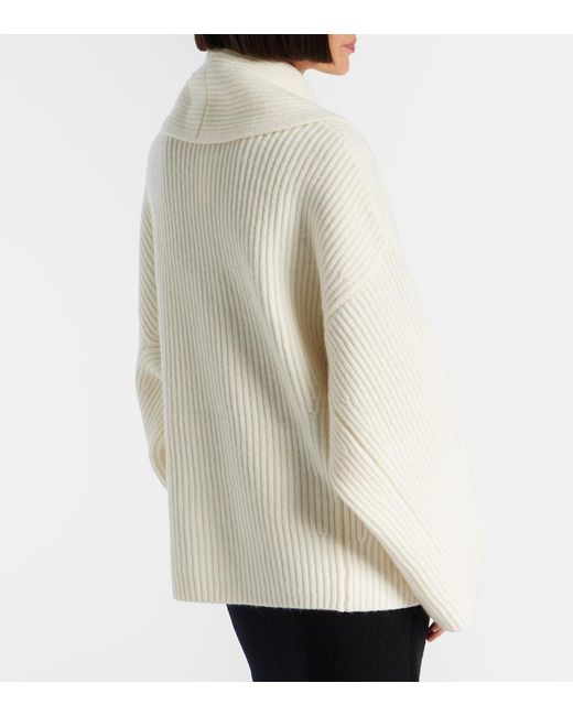 Vince Natural Ribbed-Knit Wool-Blend Jacket