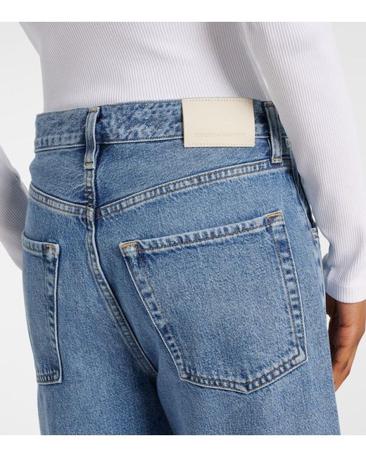 Citizens of Humanity Blue Ayla Cropped Wide-Leg Jeans