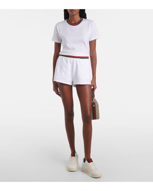 Gucci White Web T-Shirt