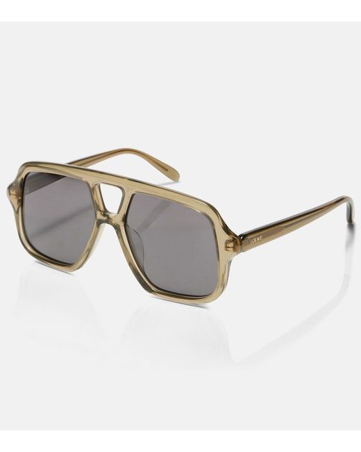 Loewe Gray Logo Aviator Sunglasses