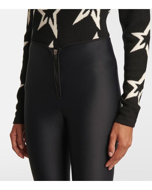 Perfect Moment Blue Altaire Mid-Rise Flared Leggings