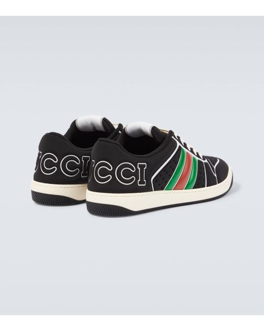 Gucci Black Screener Logo Sneakers for men