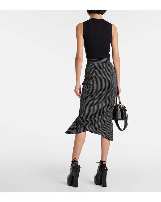 Vivienne Westwood Black Midirock Aus Wolle Und Baumwolle