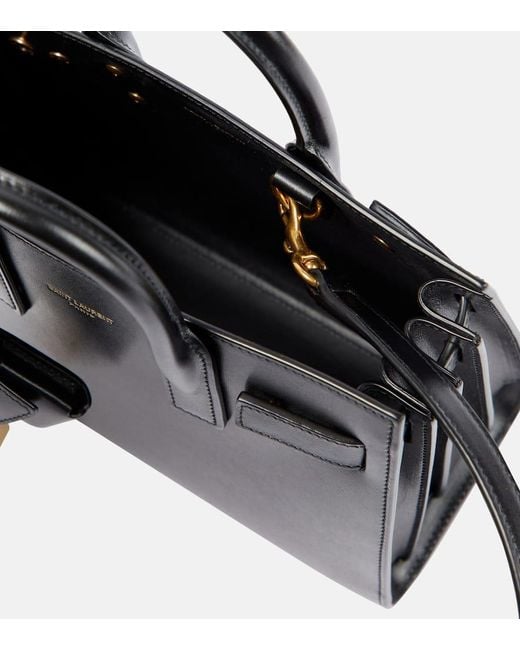 Saint Laurent Black Tote Bag Sac De Jour Baby Aus Leder