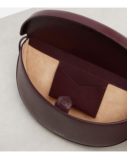 Alaïa Purple Hip Small Leather Shoulder Bag