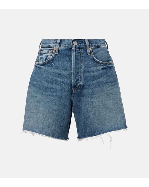 Citizens of Humanity Blue Marlow Long Denim Shorts