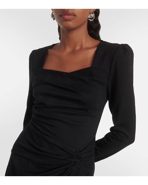 Diane von Furstenberg Black Hughie Jersey Midi Dress
