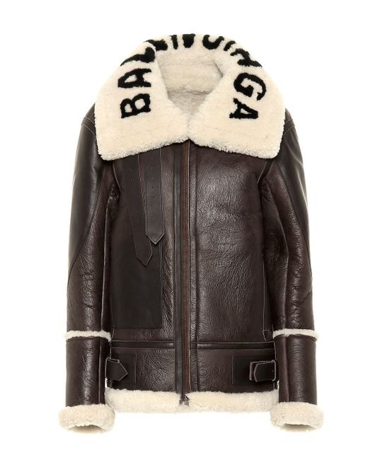Balenciaga Brown The Bombardier Shearling Jacket