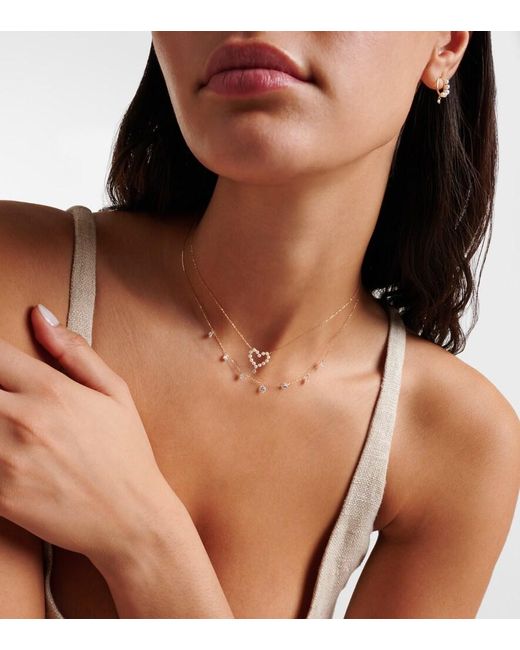 PERSÉE White Danae 18Kt Necklace With Diamonds