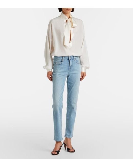 AG Jeans Blue Girlfriend Skinny Jeans