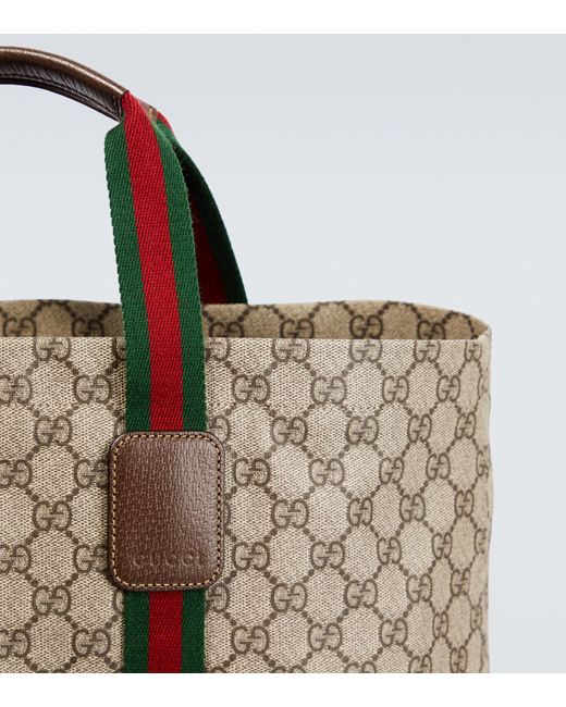 Gucci GG Supreme Tender Medium Tote Bag in Brown for Men | Lyst