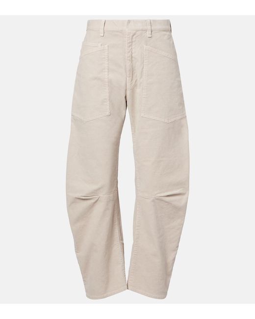 Nili Lotan Natural Shon Cotton-Blend Chino Pants