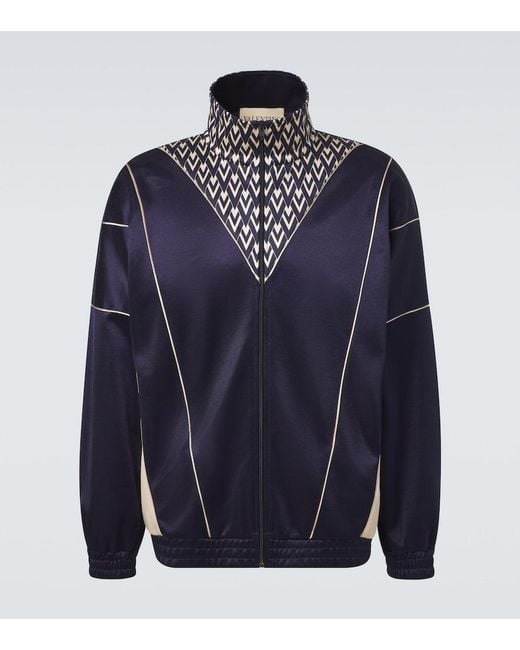 Valentino Blue Printed Jersey Jacket for men