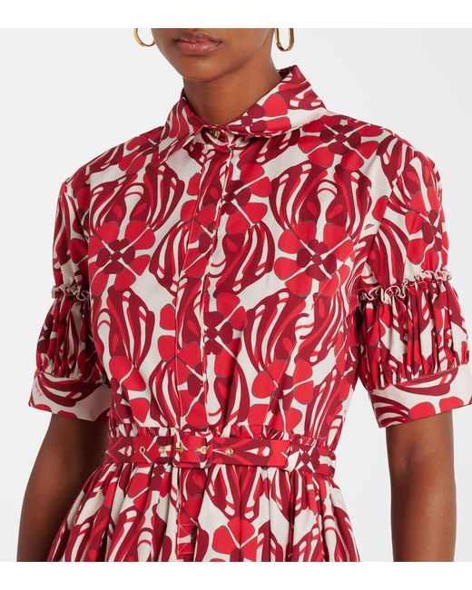 LaDoubleJ Red Libertine Printed Cotton Shirt Dress