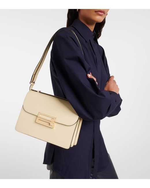 Victoria Beckham Natural Schultertasche Dorian Small Aus Leder