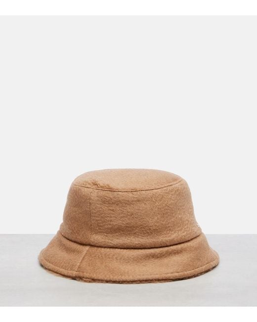 Max Mara Natural Reversible Camel Hair Bucket Hat