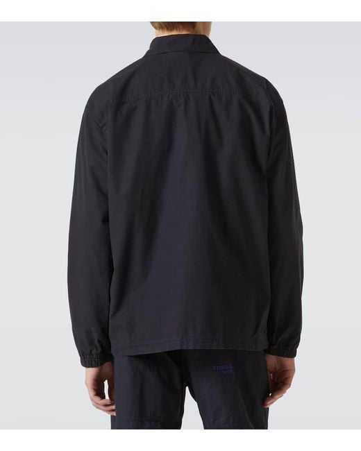 Stone Island Hemdjacke Marina Aus Baumwoll-Canvas in Blue für Herren