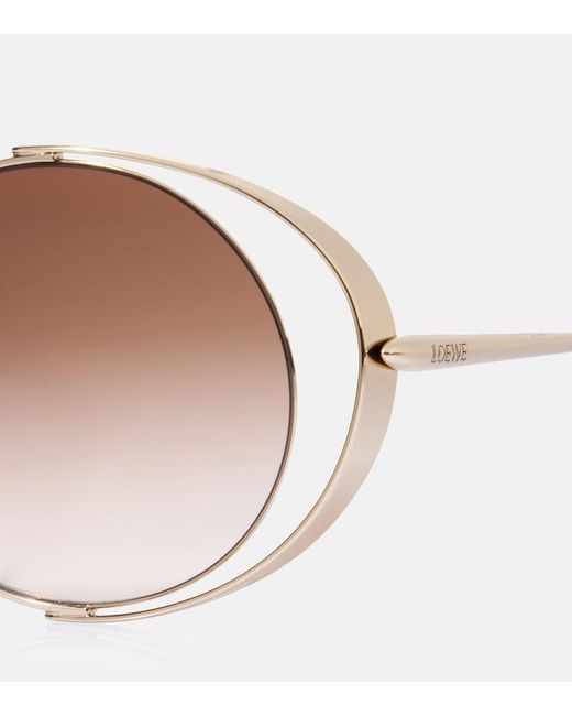 Loewe Brown Signature Round Sunglasses