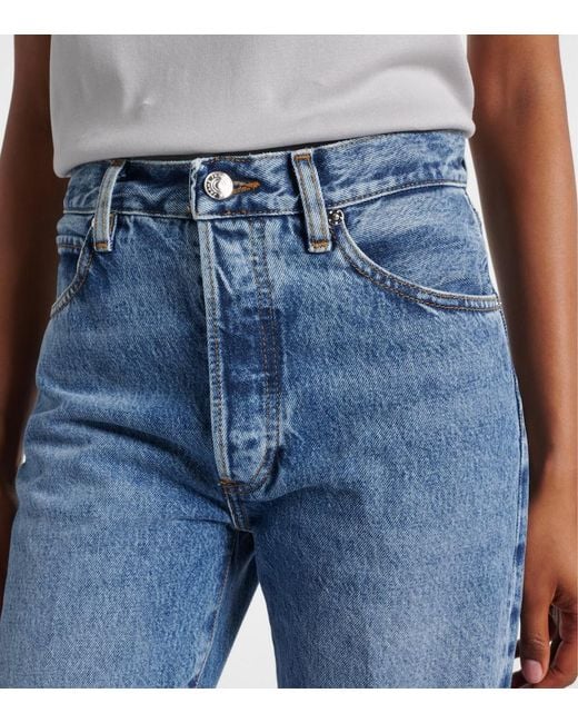 FRAME Blue The Vertical Straight Jeans