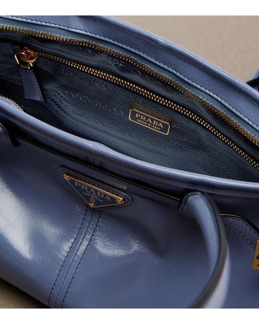 Prada Blue Bonnie Medium Leather Shoulder Bag