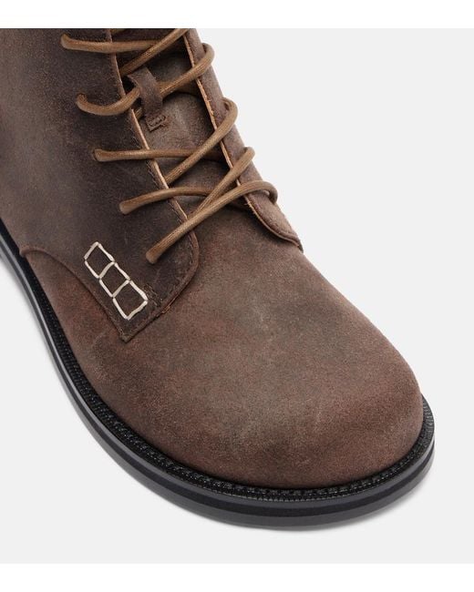 J.W. Anderson Brown Schnuerstiefel Aus Veloursleder