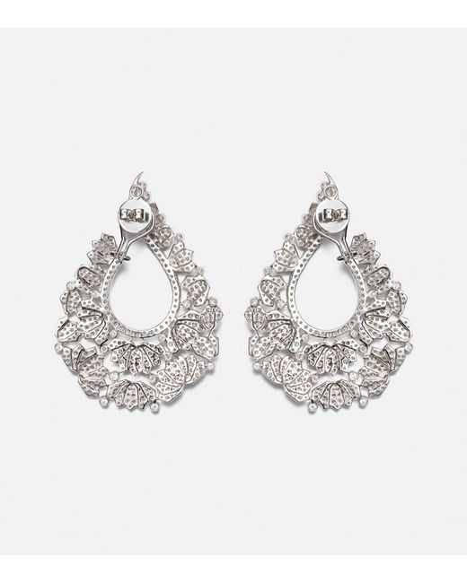 ANANYA Metallic Scatter Lotus 18Kt Earrings With Diamonds