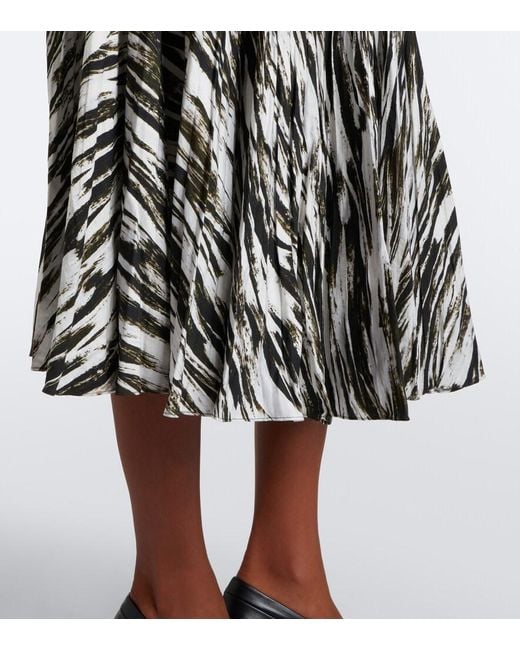 Proenza Schouler Black Label Runa Printed Twill Midi Skirt