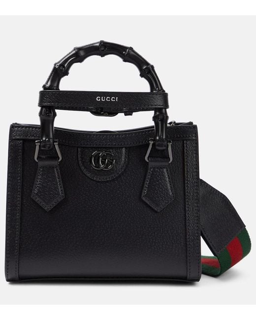 Borsa Shopping Diana Mini In Pelle di Gucci in Black