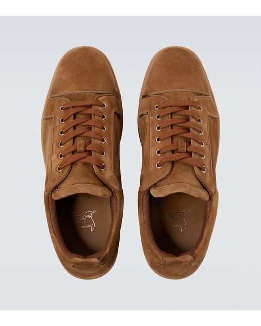 Christian Louboutin Brown Louis Junior Suede Sneakers for men