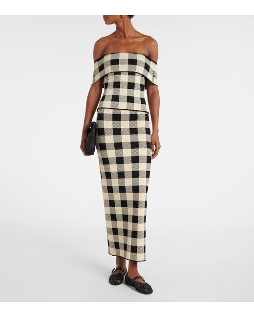 Posse Multicolor Pippa Checked Maxi Skirt