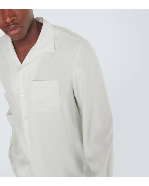 The Row White Kiton Silk Shirt for men