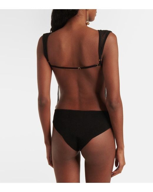 Jacquemus Gray Platano Sheer Bodysuit
