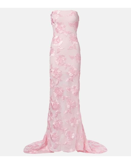 ROTATE BIRGER CHRISTENSEN Pink Bridal Bestickte Robe