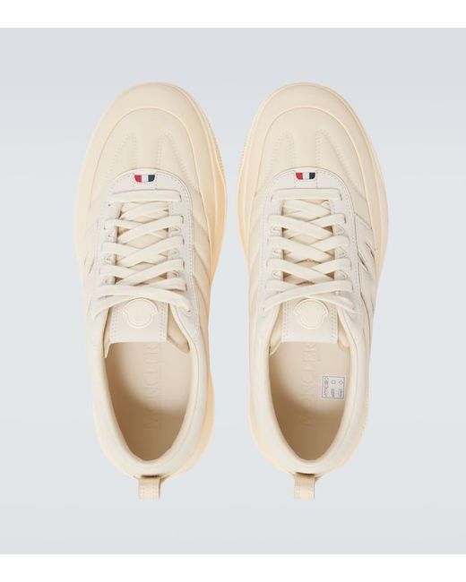 Moncler White Monpulse Altive Leather-Trimmed Sneakers for men