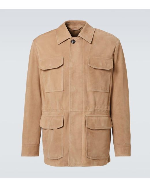 Brioni Natural Suede Field Jacket for men