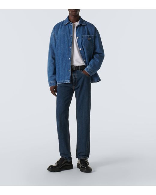 Prada Blue Denim Overshirt for men