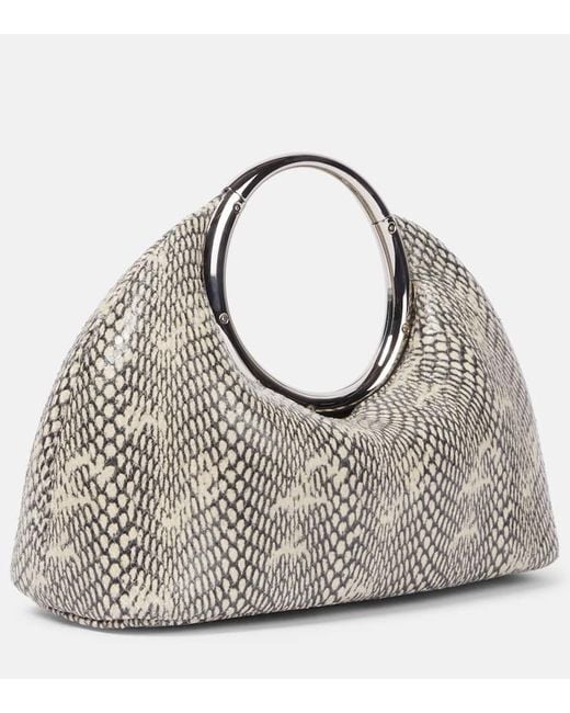 Jacquemus Natural Calino Small Snake-Effect Leather Tote Bag