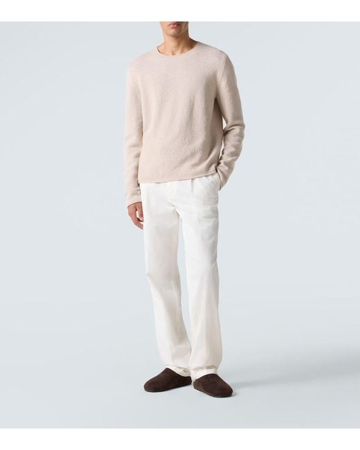 The Row White Nikola Wool Sweater for men